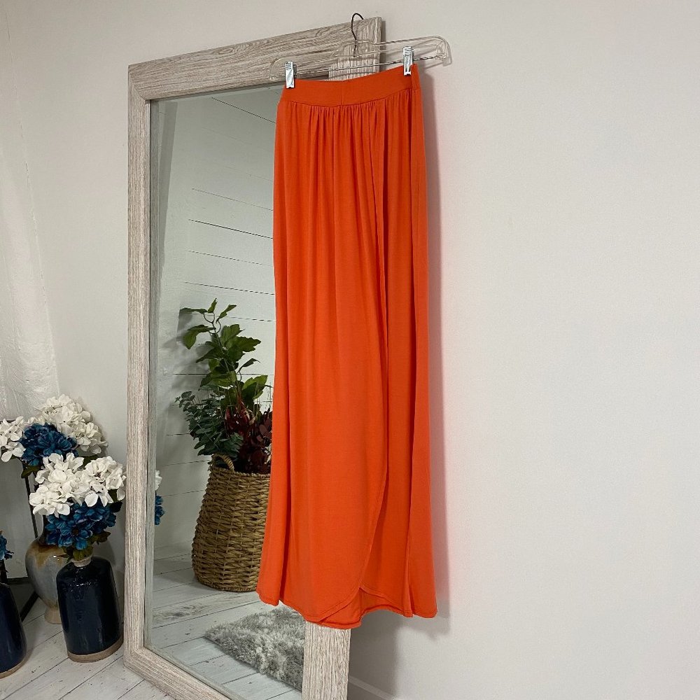 NWT Orange Maxi Skirt
